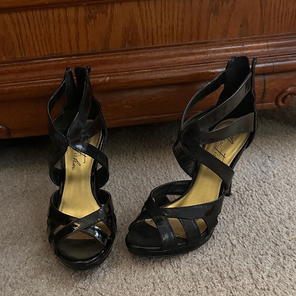 Marc Fisher Black Strappy Heels